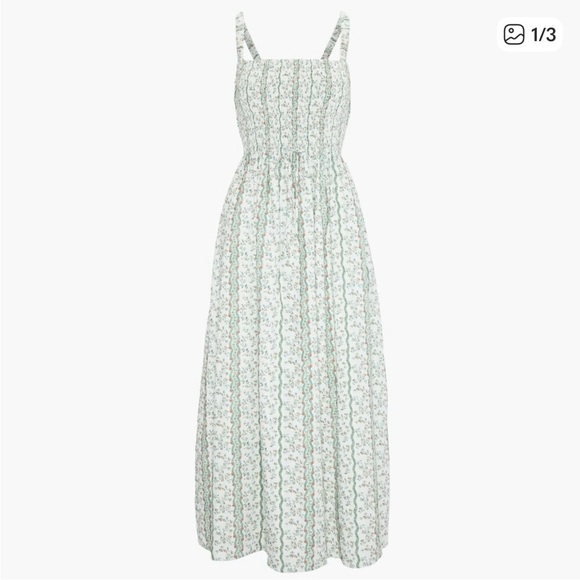 Hill House Home Anita Nap Dress - Green Provence Floral NWT M Green Provence - Picture 2 of 6